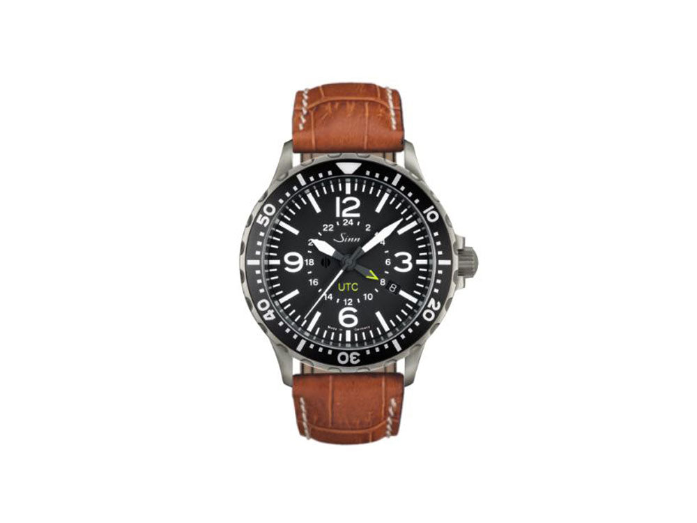 Reloj Automático Sinn 857 UTC, ETA 2893-2, 43mm, GMT, Piel, 857.010 LB9