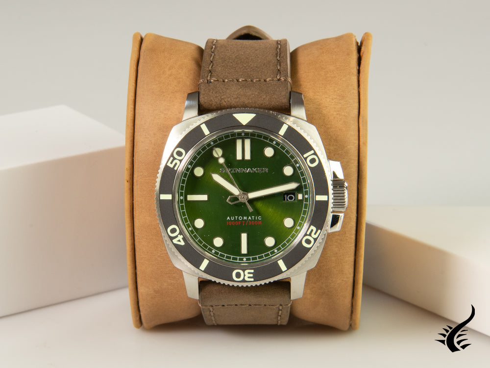 Reloj Automático Spinnaker Hull Diver, Verde, 42 mm, 30 atm, SP-5088-03