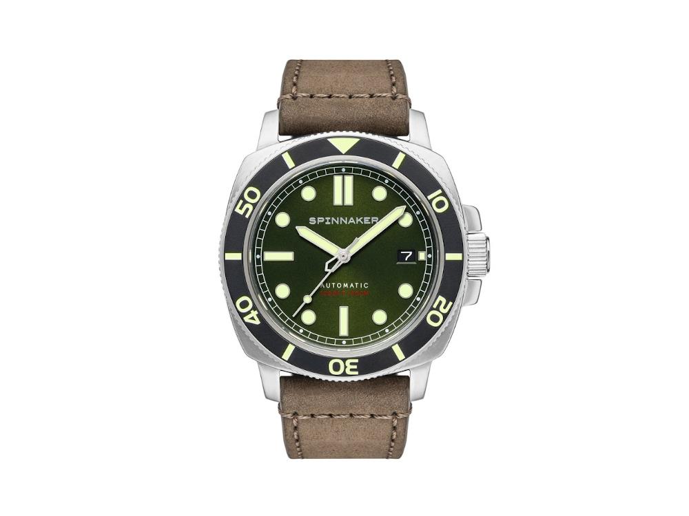 Reloj Automático Spinnaker Hull Diver, Verde, 42 mm, 30 atm, SP-5088-03