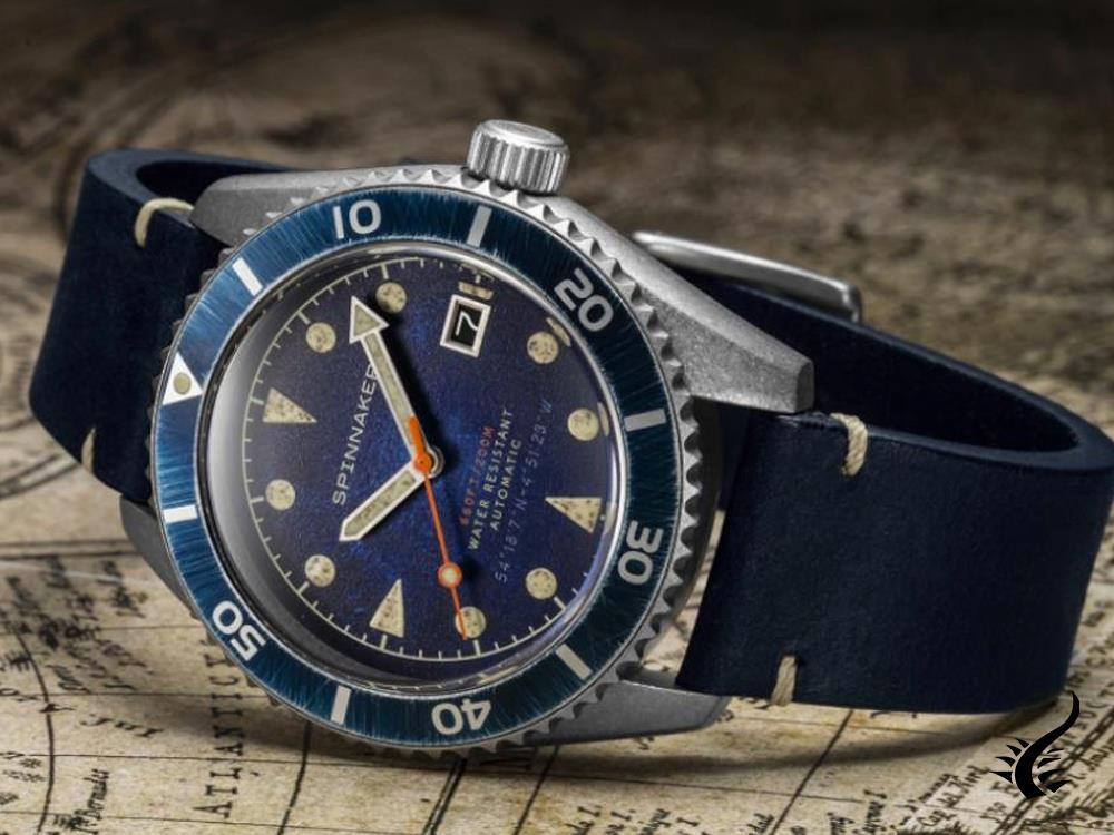 Reloj Automático Spinnaker Wreck, Azul, 44 mm, 20 atm, SP-5089-02