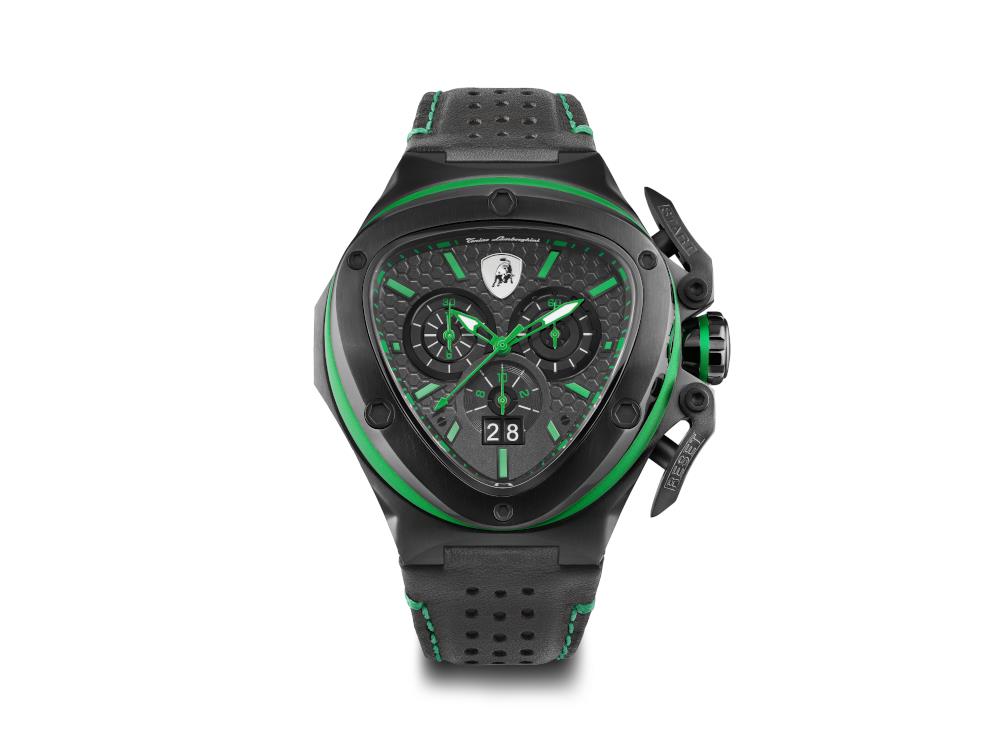 Reloj de Cuarzo Tonino Lamborghini Spyder X Verde Negro, 53 mm, Cronógrafo, T9XF
