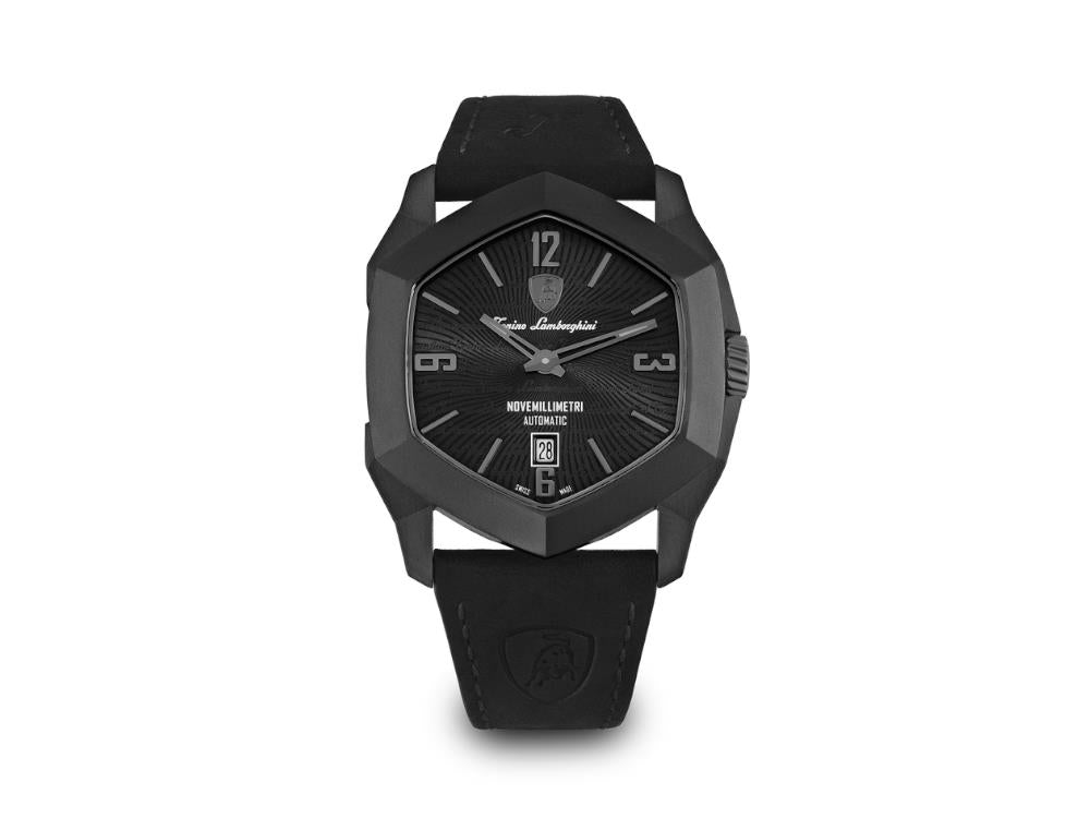 Reloj Automático Lamborghini Novemillimetri Negro, Titanio, 43 mm,TLF-T08-2