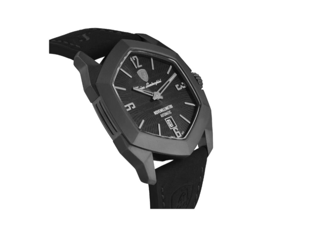 Reloj Automático Lamborghini Novemillimetri Negro, Titanio, 43 mm,TLF-T08-2
