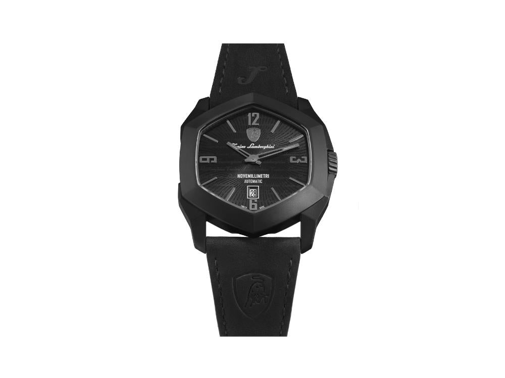 Reloj Automático Lamborghini Novemillimetri Negro, Titanio, 43 mm,TLF-T08-2