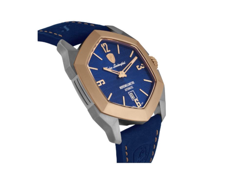 Reloj Automático Lamborghini Novemillimetri Azul, Titanio, 43 mm, TLF-T08-3