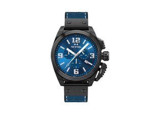 Reloj de Cuarzo TW Steel Canteen, Azul, 46 mm, Correa de piel, 10 atm, TW1016