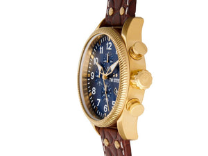 Reloj de Cuarzo TW Steel Volante, Azul, 48 mm, Correa de piel, 10 atm, VS114