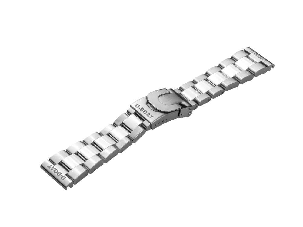 Correa U-Boat Accesorios, Brazalete de acero, Plata, 22mm, 8349