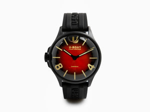 Reloj de Cuarzo U-Boat Capsoil Darkmoon Soleil Red, PVD, 40 mm, Rojo, 9501