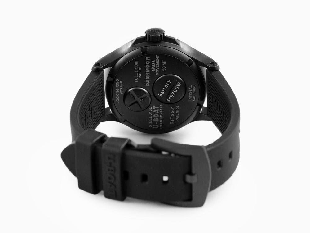 Reloj de Cuarzo U-Boat Capsoil Darkmoon Soleil Red, PVD, 40 mm, Rojo, 9501