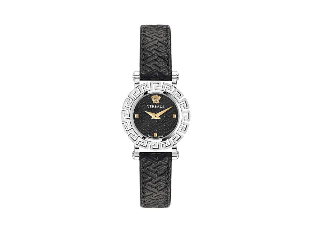 Reloj de Cuarzo Versace Greca Glam, Negro, 30 mm, Cristal de Zafiro, VE2Q00122