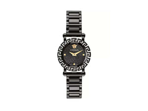 Reloj de Cuarzo Versace Greca Glam, PVD, Negro, 30 mm, Cristal Zafiro, VE2Q00522
