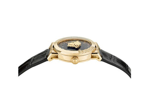 Reloj de Cuarzo Versace Medusa Infinite, Negro, 38 mm, Cristal Zafiro, VE3F00222
