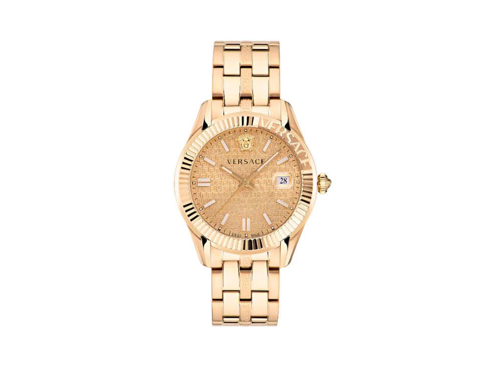 Reloj de Cuarzo Versace Greca Time, Oro, Dorado, 41mm, Cristal Zafiro, VE3K00522