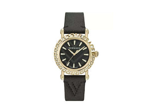 Reloj de Cuarzo Versace Greca Glam, PVD Oro, Negro, 40mm, VE6D00223