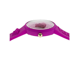 Reloj de Cuarzo Versace Medusa Pop, Silicona, Rosa, 39mm, VE6G00323