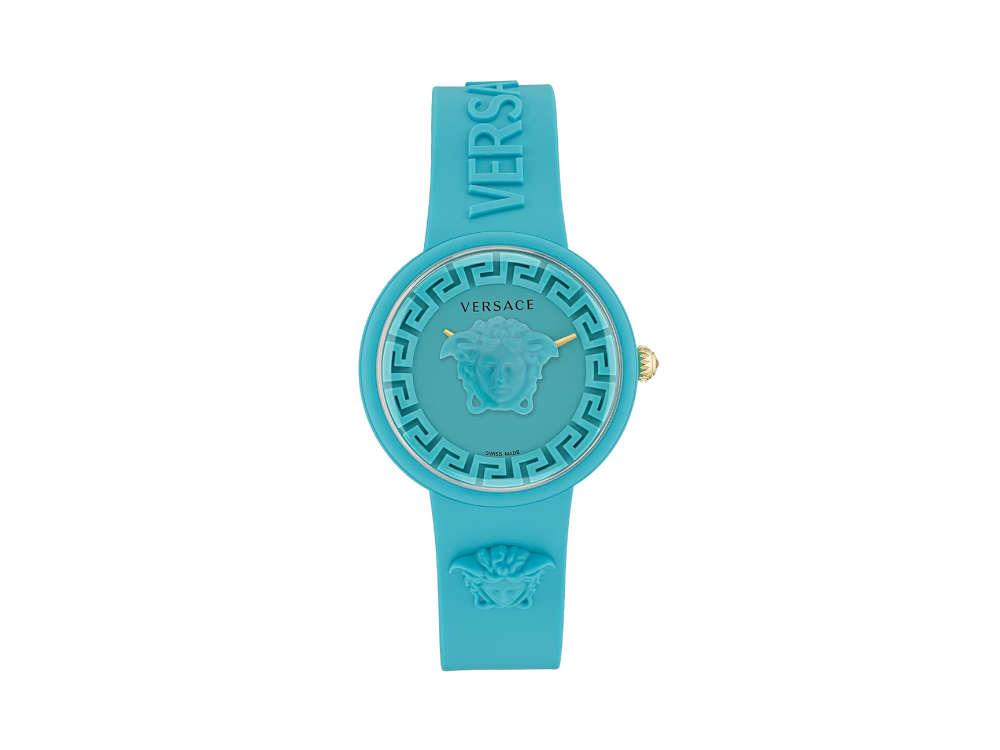 Reloj de Cuarzo Versace Medusa Pop, Silicona, Turquesa, 39 mm, VE6G00423