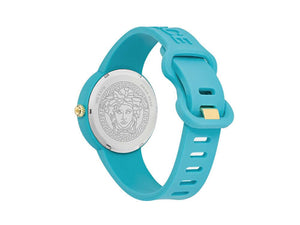 Reloj de Cuarzo Versace Medusa Pop, Silicona, Turquesa, 39 mm, VE6G00423