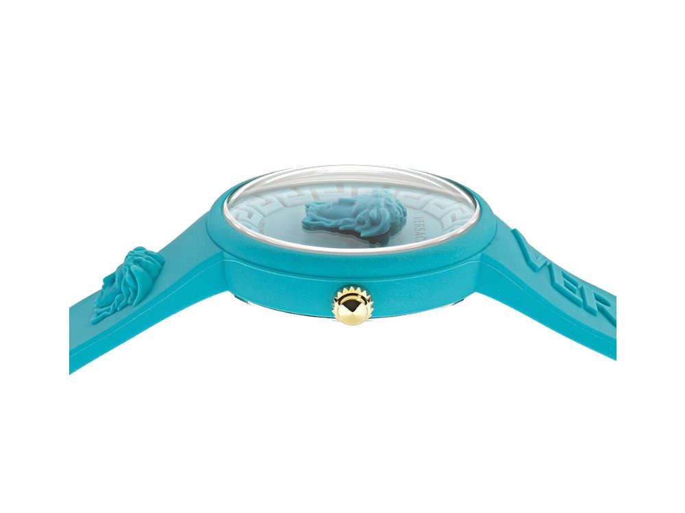 Reloj de Cuarzo Versace Medusa Pop, Silicona, Turquesa, 39 mm, VE6G00423
