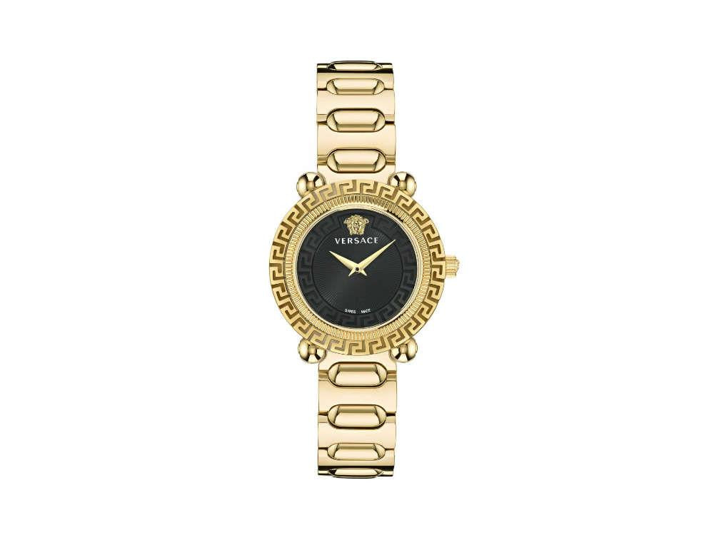 Reloj de Cuarzo Versace Greca Twist, PVD Oro, Negro, 35 mm, VE6I00523