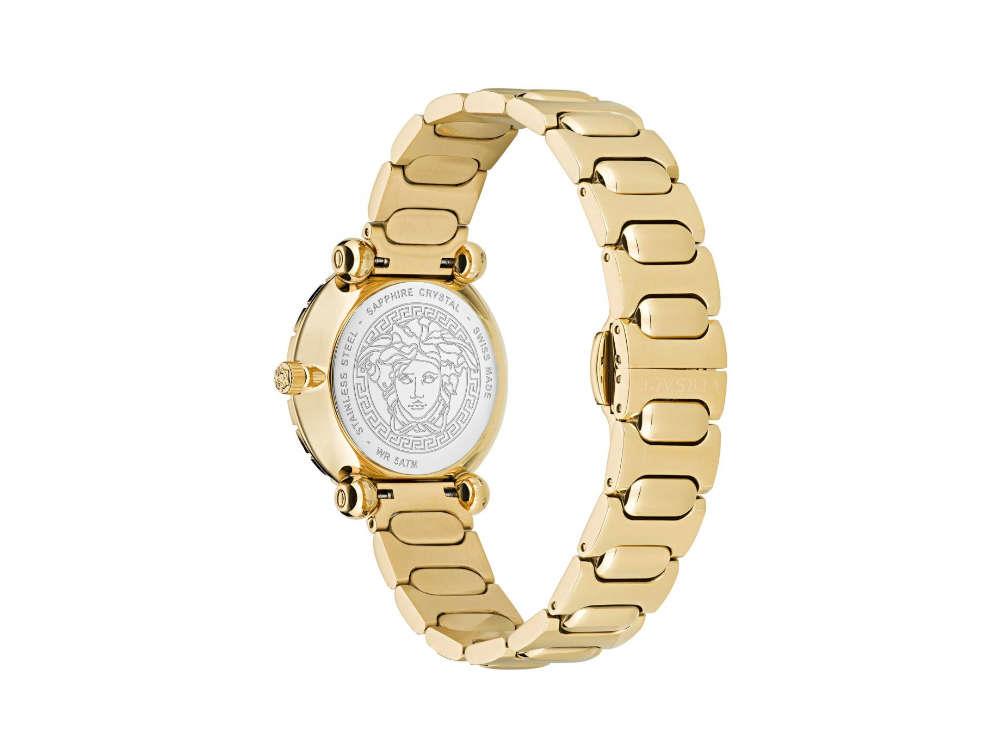 Reloj de Cuarzo Versace Greca Twist, PVD Oro, Negro, 35 mm, VE6I00523