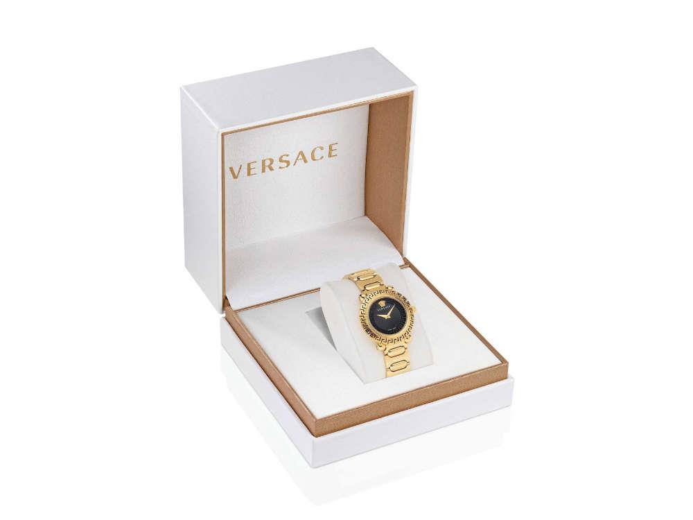 Reloj de Cuarzo Versace Greca Twist, PVD Oro, Negro, 35 mm, VE6I00523