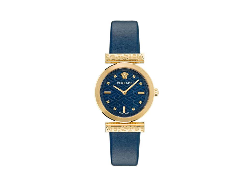 Reloj de Cuarzo Versace Regalia, PVD Oro, Azul, 34 mm, Cristal Zafiro, VE6J00223