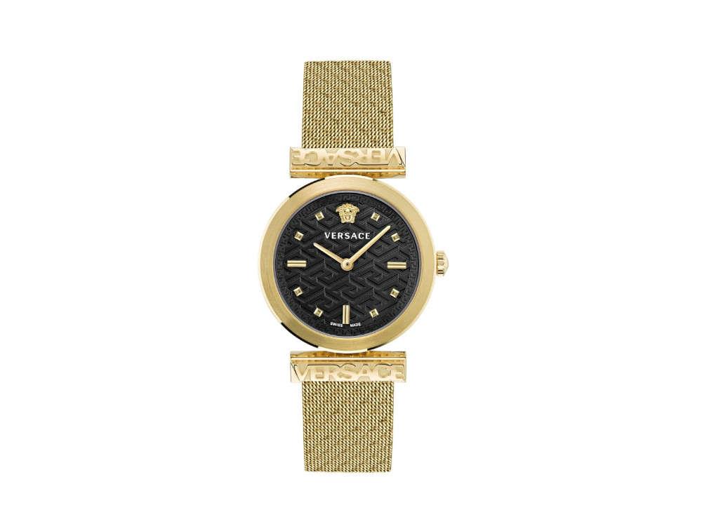 Reloj de Cuarzo Versace Regalia, PVD Oro, Negro, 34mm, Cristal Zafiro, VE6J00723