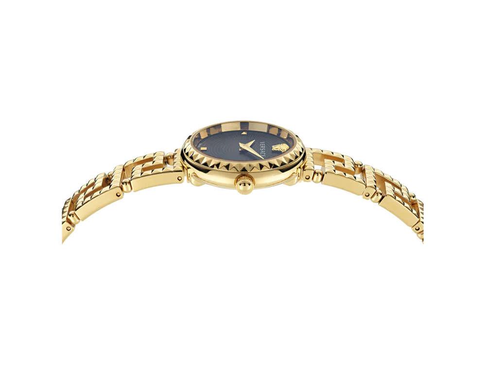 Reloj de Cuarzo Versace Greca Goddess, PVD Oro, Negro, 28 mm, VE7A00423