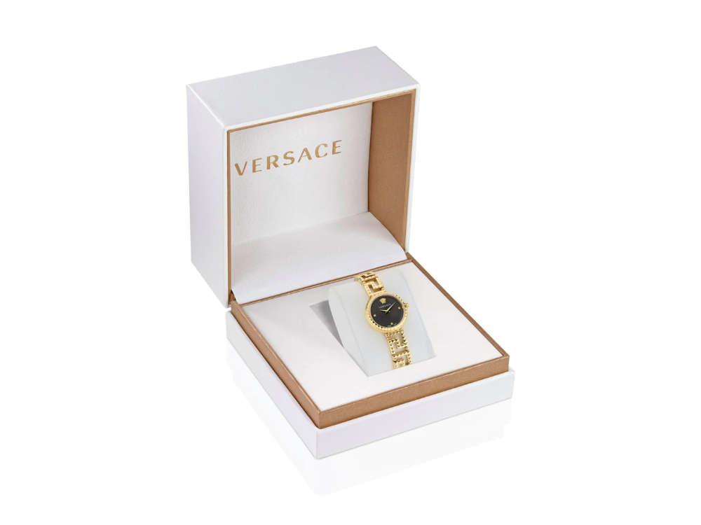 Reloj de Cuarzo Versace Greca Goddess, PVD Oro, Negro, 28 mm, VE7A00423