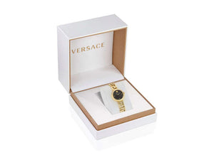 Reloj de Cuarzo Versace Greca Goddess, PVD Oro, Negro, 28 mm, VE7A00423