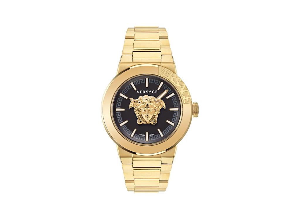Reloj de Cuarzo Versace Medusa Infinite Gent, PVD Oro, Negro, 47 mm, VE7E00623