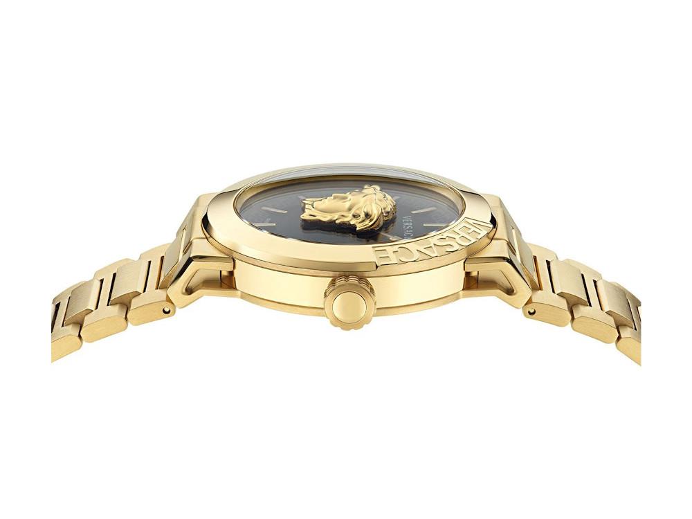 Reloj de Cuarzo Versace Medusa Infinite Gent, PVD Oro, Negro, 47 mm, VE7E00623