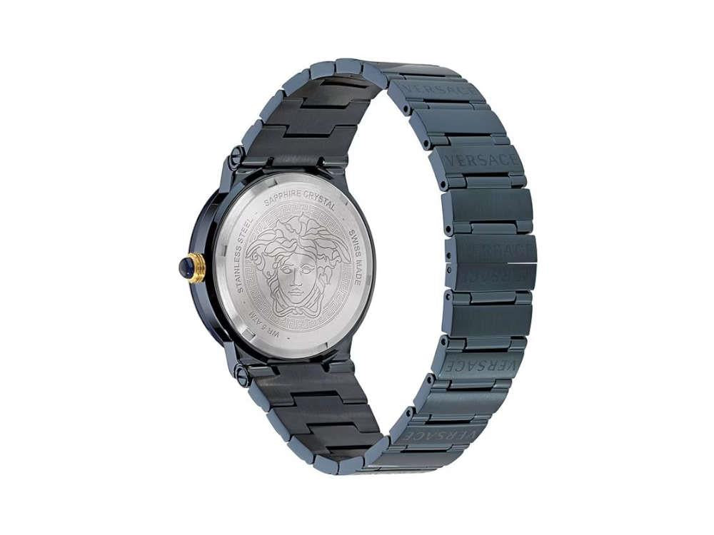 Reloj de Cuarzo Versace Greca Logo Moonphase, PVD, Azul, 38 mm, VE7G00423
