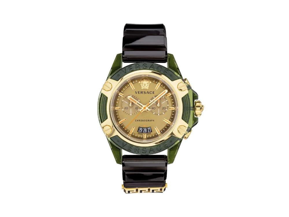 Reloj de Cuarzo Versace Icon Active, Policarbonato, Champán, 44 mm, VEZ700321