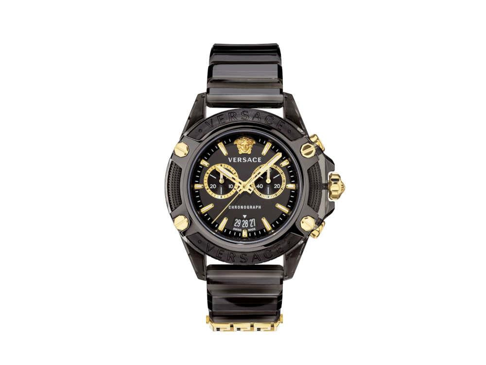 Reloj de Cuarzo Versace Icon Active, Policarbonato, Negro, 44 mm, VEZ700421