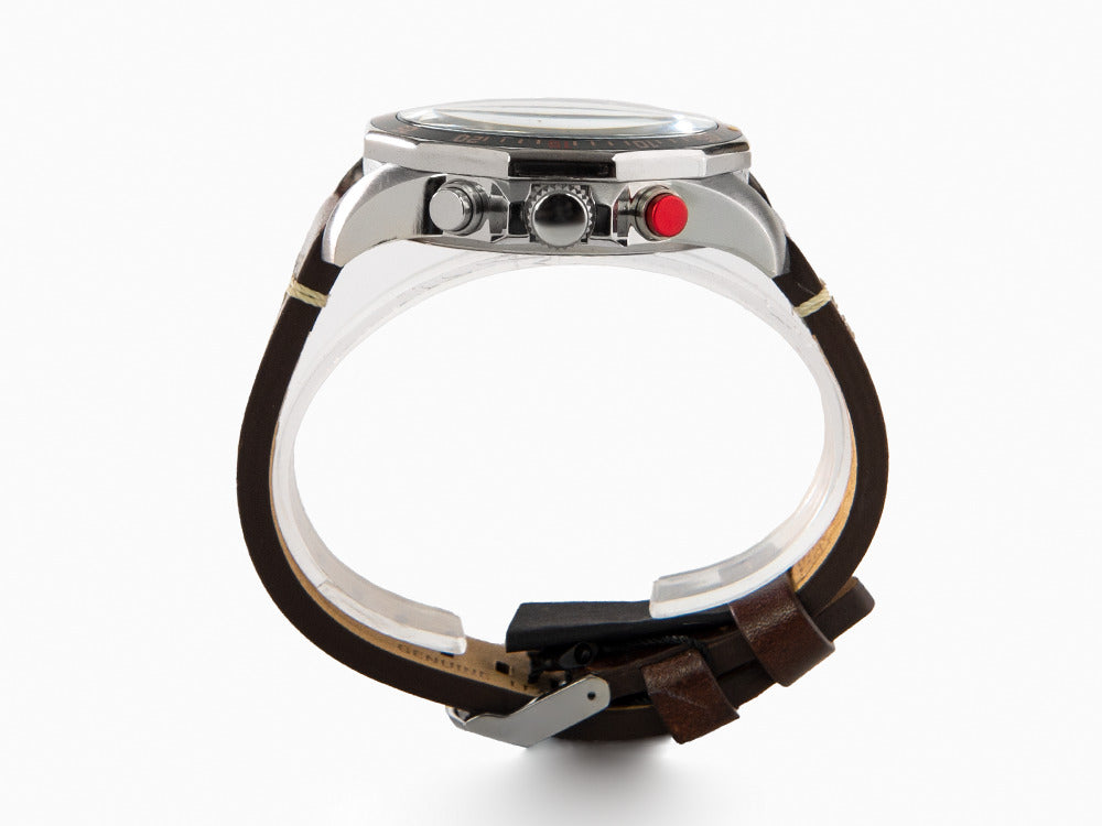 Reloj de Cuarzo Vostok Europe Rocket N-1, Negro, 46 mm, Cronógrafo, 6S21-225A618