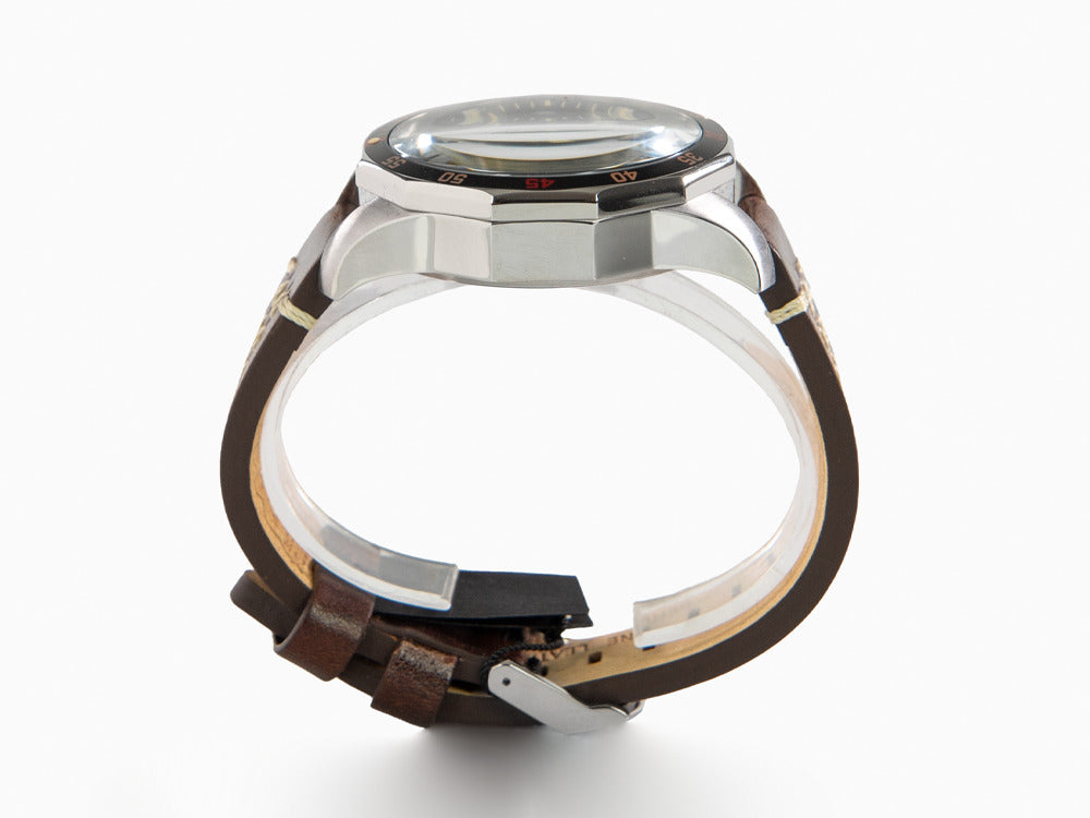 Reloj de Cuarzo Vostok Europe Rocket N-1, Negro, 46 mm, Cronógrafo, 6S21-225A618