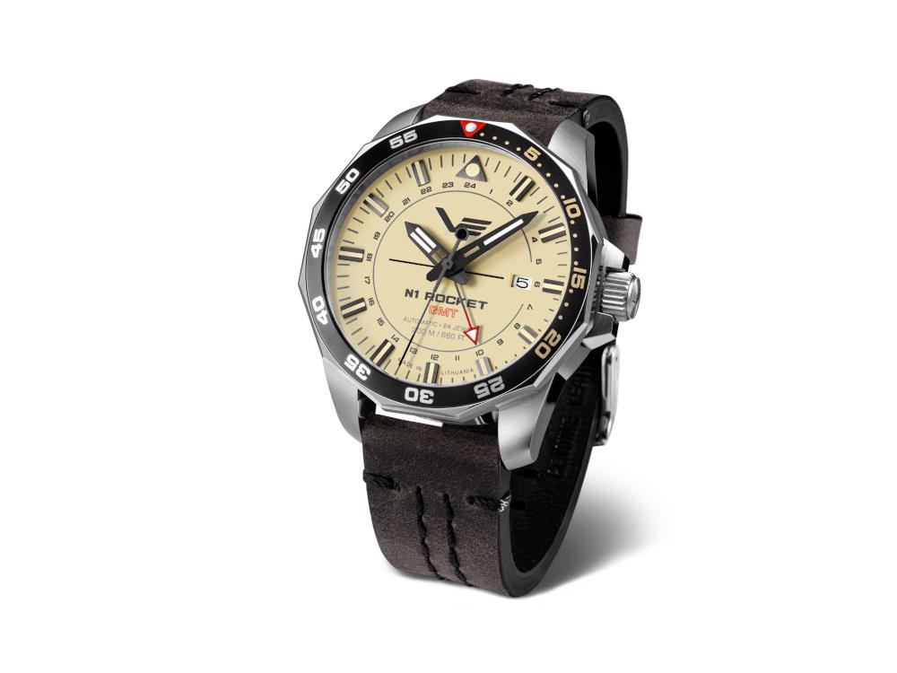 Reloj Automático Vostok Europe Rocket N-1, Amarillo, 46 mm, GMT, NH34-225A713