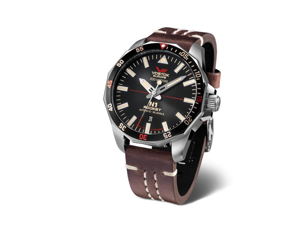 Reloj Automático Vostok Europe Rocket N-1, Negro, 46 mm, NH35-225A709-L-BR