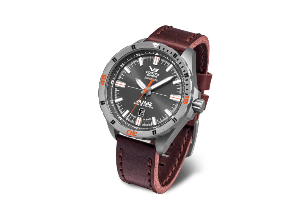 Reloj Automático Vostok Europe Almaz, Titanio, Gris, 47 mm, NH35A-320H263