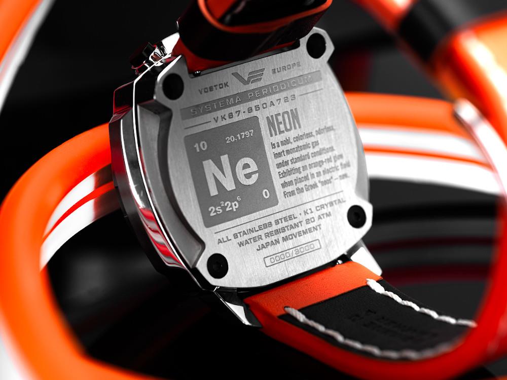 Reloj de Cuarzo Vostok Europe Systema Periodicum Neon, LE, VK67-650A723-L-OR