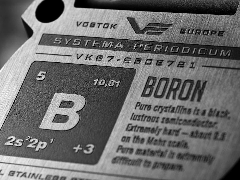 Reloj de Cuarzo Vostok Europe Systema Periodicum Boro, PVD, LE, VK67-650E721-L