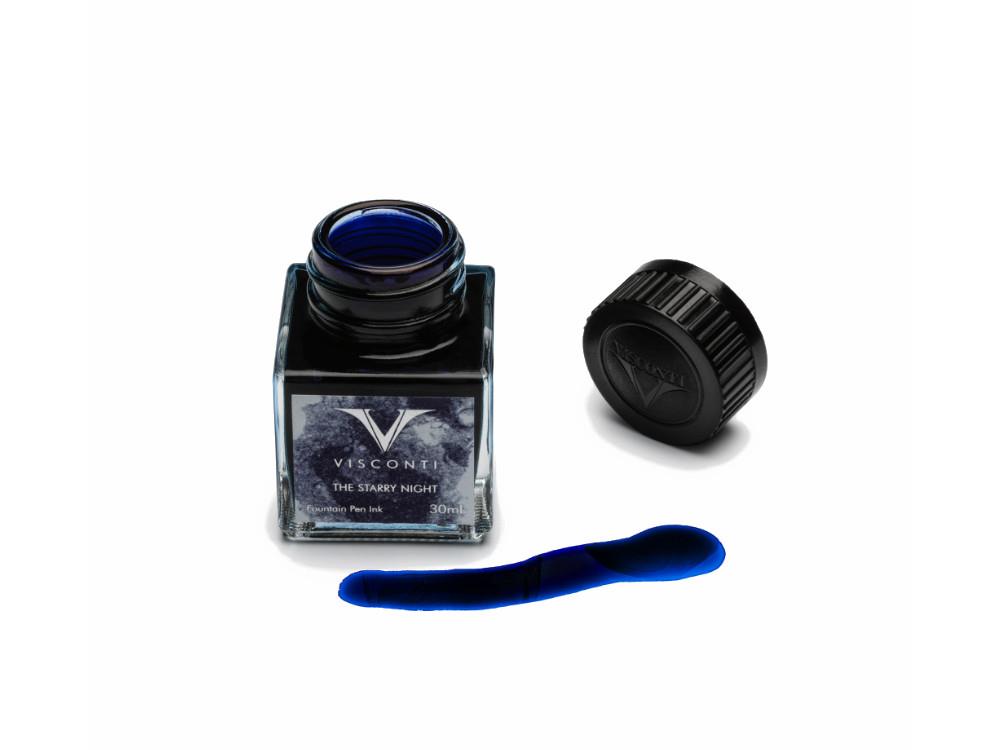 Tintero Visconti Starry Night, 30ml, Azul, Cristal, INKVG-30ML18