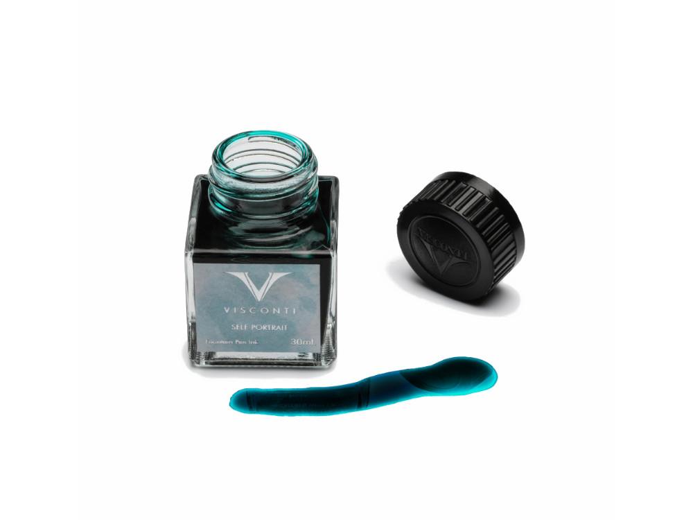 Tintero Visconti Portrait, 30ml, Azul, Cristal, INKVG-30ML25