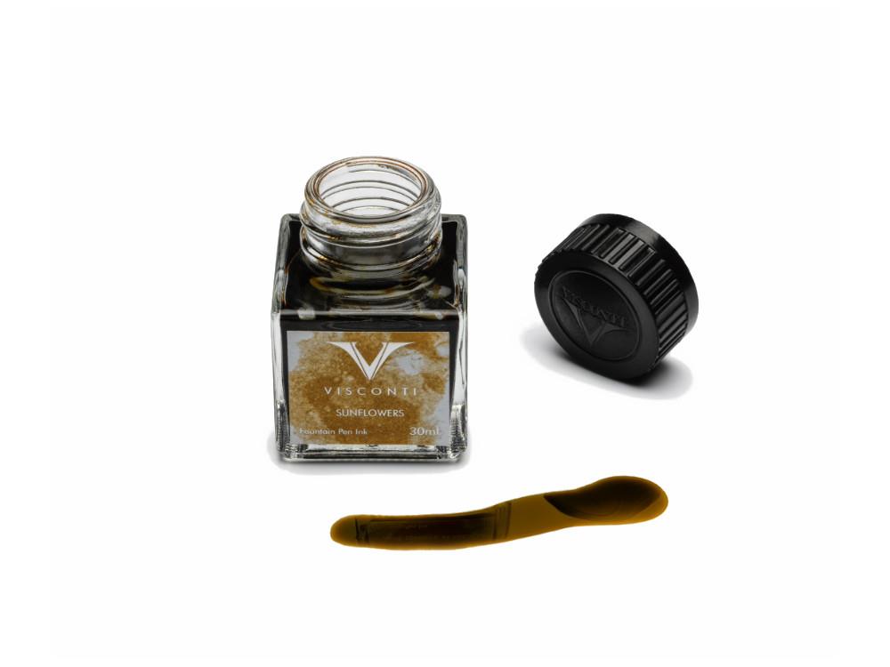 Tintero Visconti Sunflower, 30ml, Ochre, Cristal, INKVG-30ML54