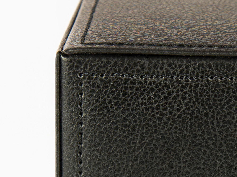 Rotor de relojes WOLF Cub, 1 Reloj, Negro, Piel Vegana, 461103