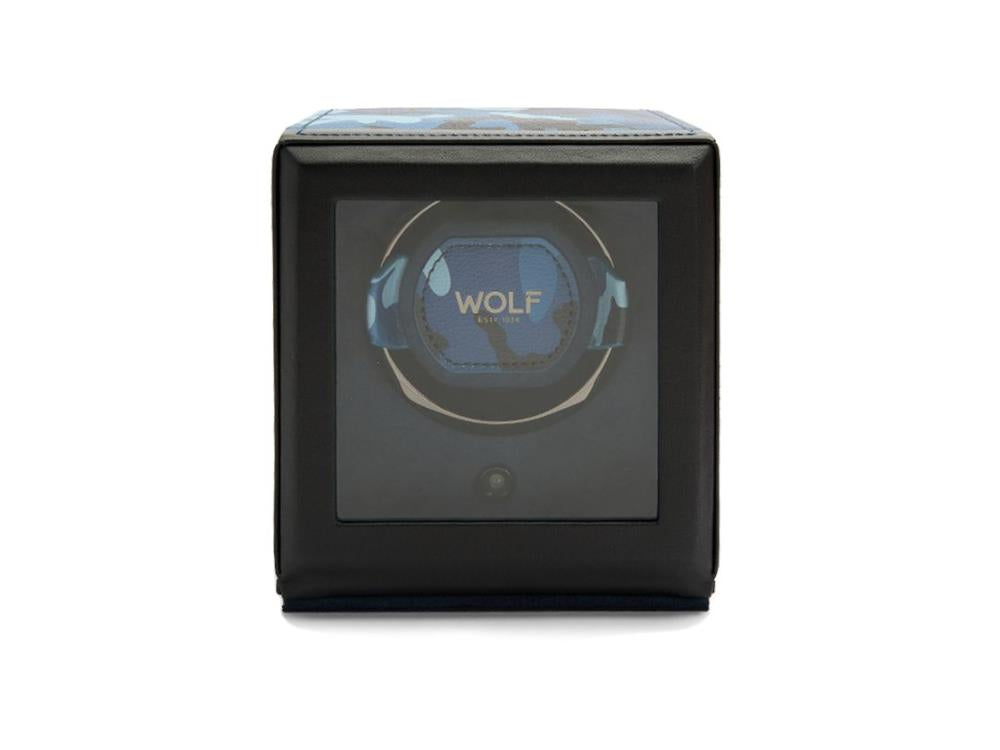 Rotor de relojes WOLF Elements Water, 1 Reloj, Azul, Piel Vegana, 665171
