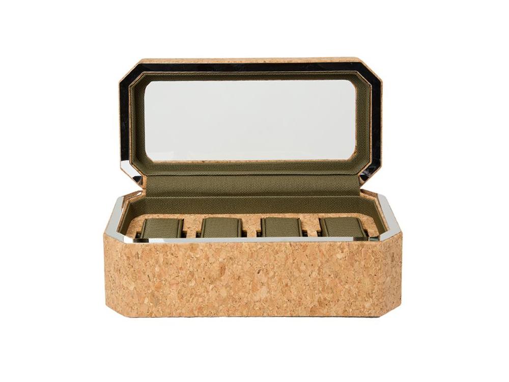 Caja de relojes WOLF Cortica, 4 Relojes, Corcho, 668261