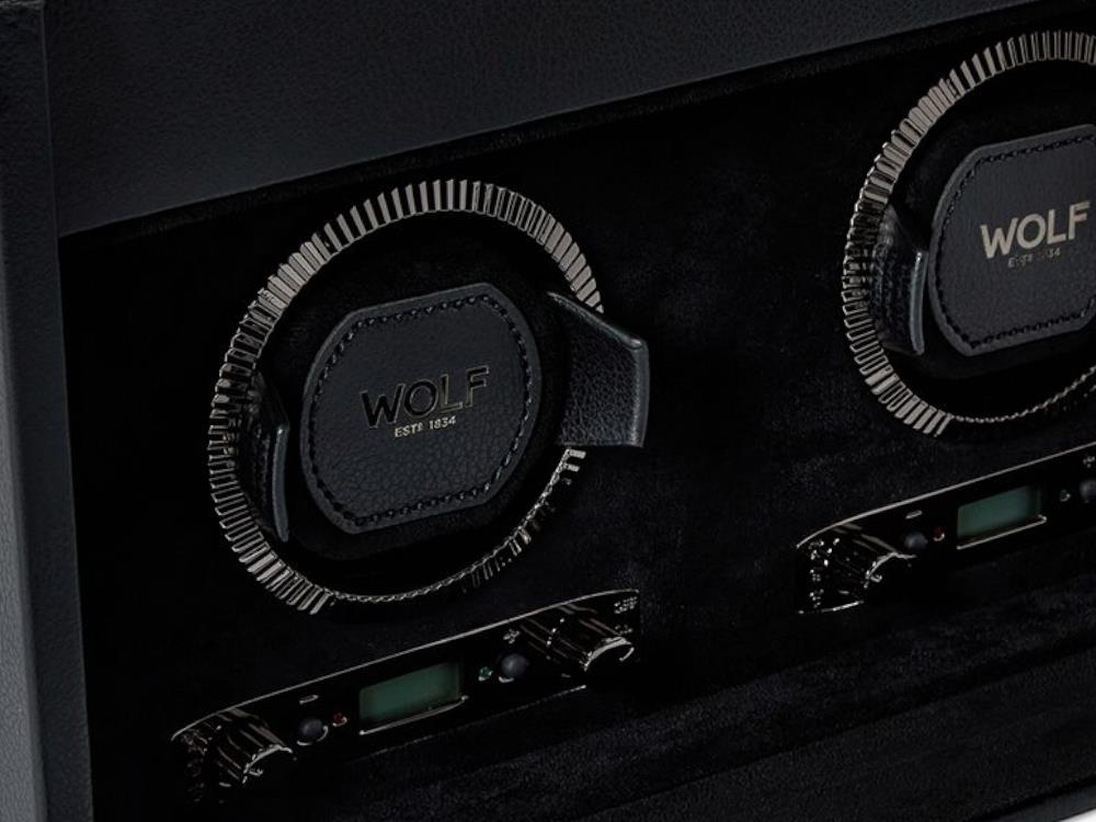 Rotor de relojes WOLF British Racing 2 Relojes, Negro, 792202